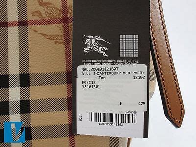 burberry bag code number|Burberry code number.